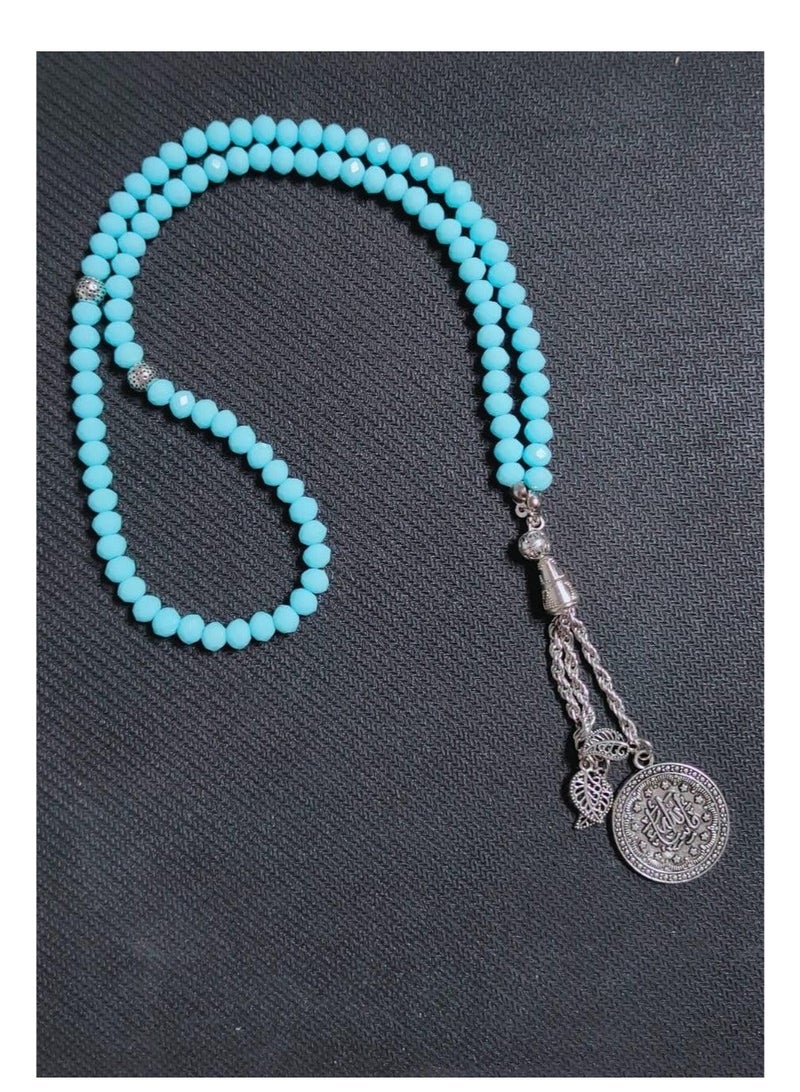 EvancyStore Handmade Crystal Rosary Baby-Blue - Image 1
